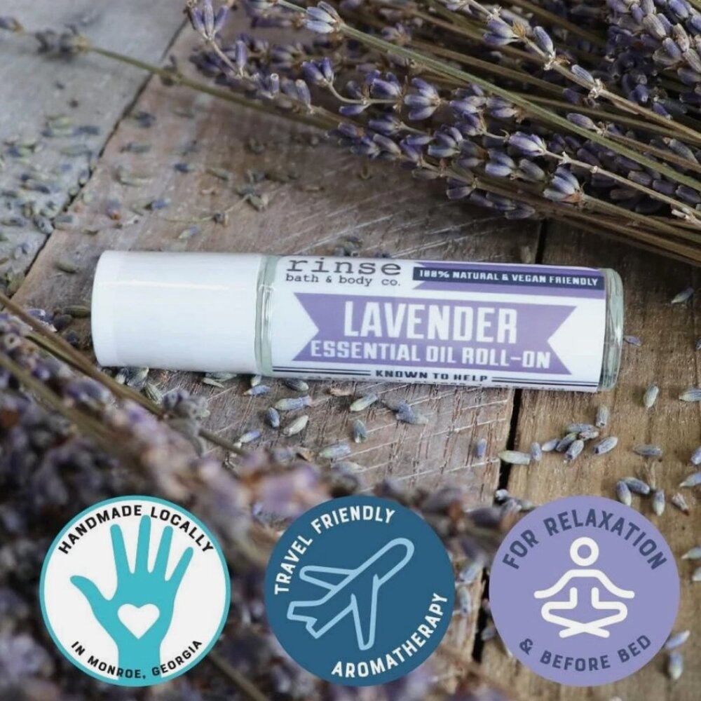 RINSE Bath & Body Co ESSENTIAL OIL Roll-On: LAVENDER (0.44oz / 13ml; 100% Oil)